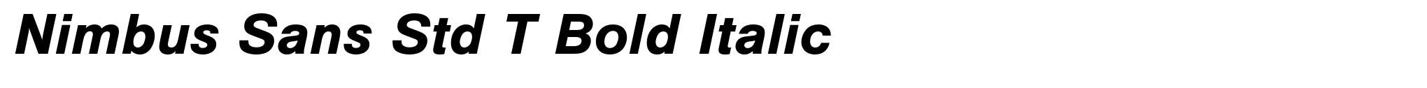 Nimbus Sans Std T Bold Italic image